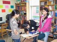 students working